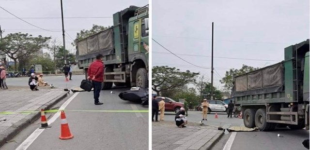 Hà Nội: Xe máy đâm xe tải trên phố Vũ Xuân Thiều, một người tử vong - Ảnh 1
