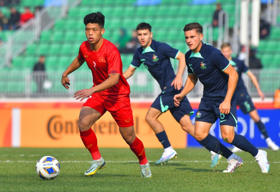 U20 Việt Nam thi đấu tự tin trước U20 Australia. Ảnh: AFC.