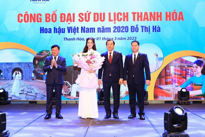 Hoa hậu Việt Nam 2020 Đỗ Thị H&agrave; được lựa chọn l&agrave;m Đại sứ du lịch năm 2023 của tỉnh Thanh H&oacute;a.
