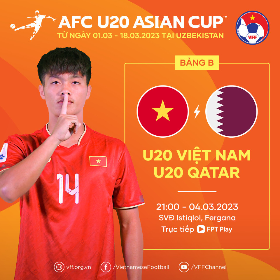 Trực tiếp U20 Việt Nam - U20 Qatar: 3 điểm và tấm vé vào tứ kết? - Ảnh 1