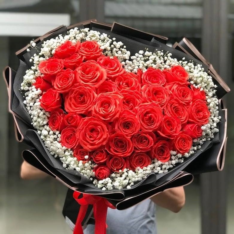 Ghép khung ảnh hoa Hồng và hoa nhân tạo chúc mừng ngày mùng 8 tháng