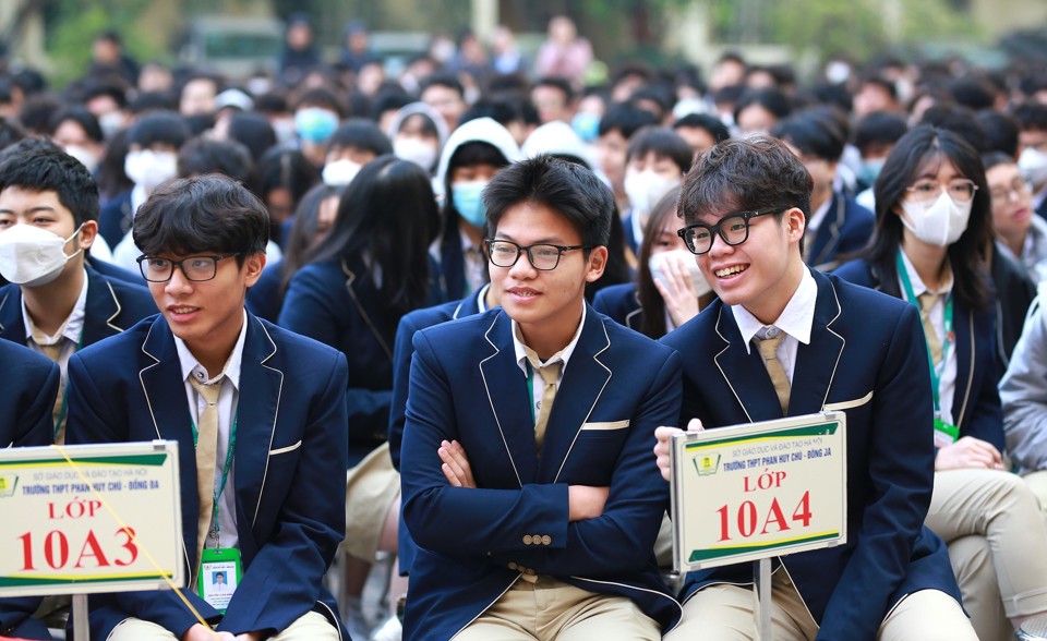 Học sinh lớp 10 chưa nên đăng ký thi đánh giá năng lực, đánh giá tư duy (Ảnh: FB trường THPT Phan Huy Chú- Đống Đa)