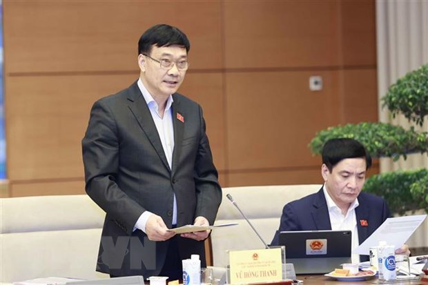 Chủ nhiệm Ủy ban Kinh tế của Quốc hội Vũ Hồng Thanh ph&aacute;t biểu. (Ảnh: Do&atilde;n Tấn/TTXVN)