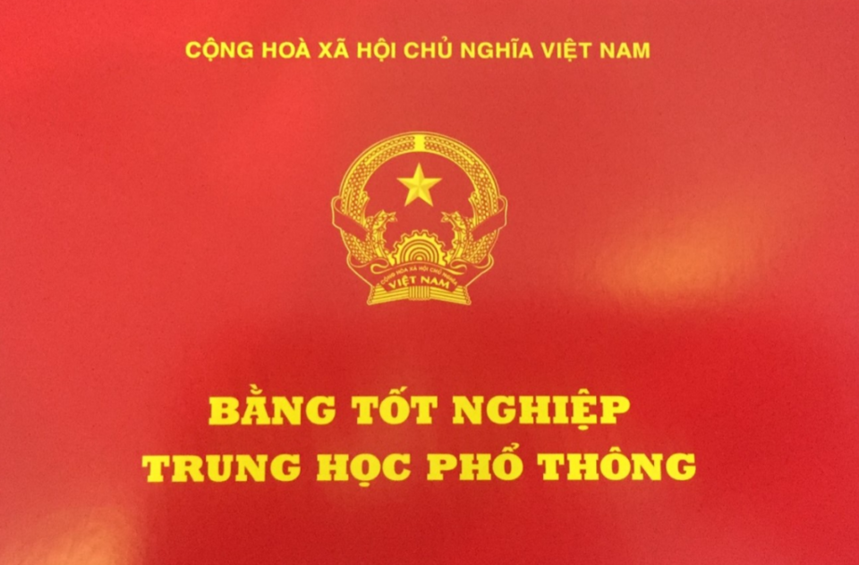 Bằng tốt nghiệp THPT. Ảnh minh họa