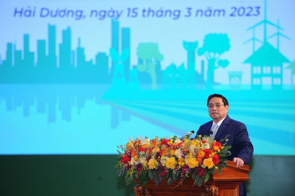 Thủ tướng Ch&iacute;nh Phủ Phạm Minh Ch&iacute;nh ph&aacute;t biểu tại buổi lễ.