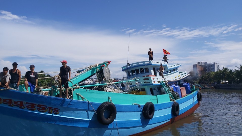 Nhiều t&agrave;u c&aacute; ở Ki&ecirc;n Giang vi phạm gi&aacute;m s&aacute;t h&agrave;nh tr&igrave;nh. Ảnh Hữu Tuấn