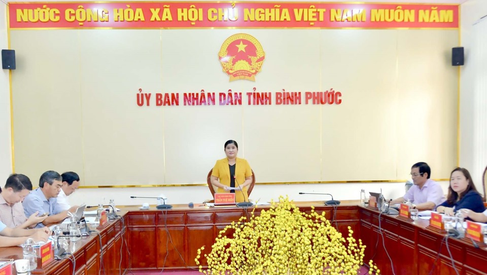 B&agrave; Trần Tuệ Hiền - Chủ tịch UBND tỉnh mong muốn ADB sẽ đồng h&agrave;nh, hỗ trợ B&igrave;nh Phước trong triển khai thực hiện dự &aacute;n.