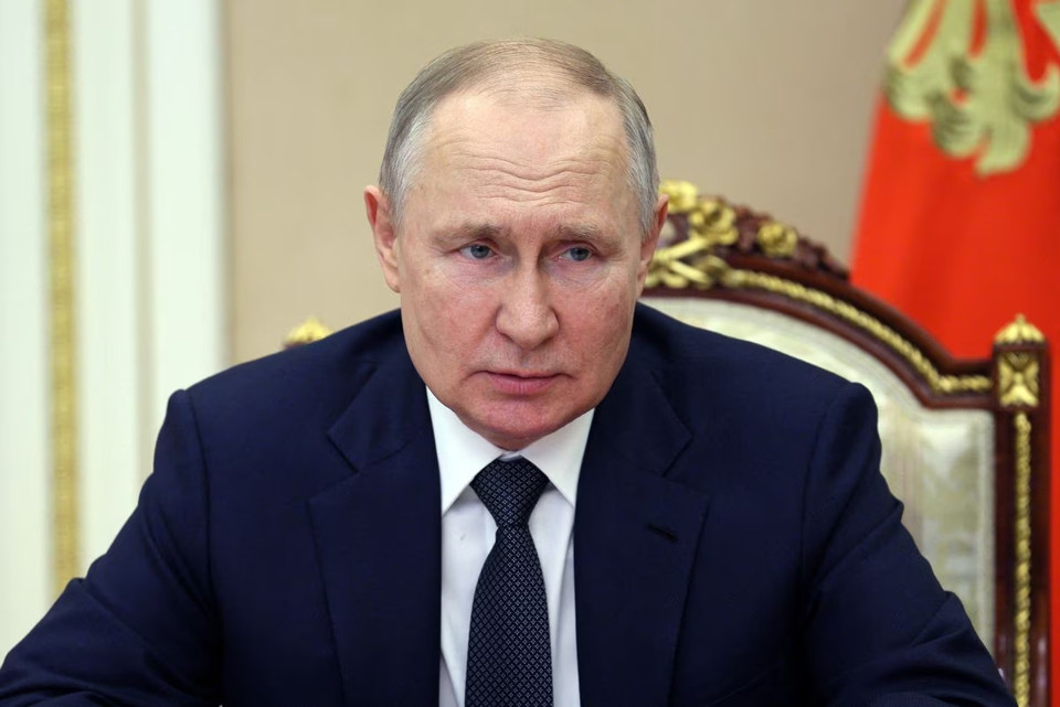 Tổng thống Nga Vladimir Putin chủ tr&igrave; cuộc họp với c&aacute;c th&agrave;nh vi&ecirc;n của Hội đồng Bảo an ở Moscow, Nga, ng&agrave;y 24/3/2023. Nguồn REUTERS