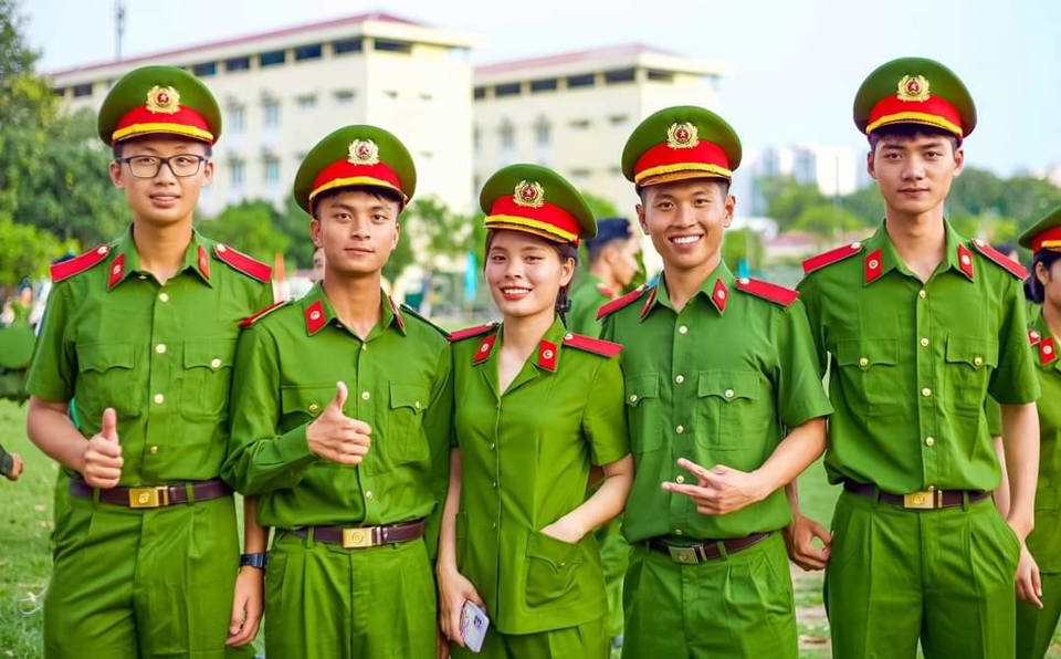 Các Học viên Trường ĐH Cảnh sát Nhân dân (Ảnh: HV CSND)