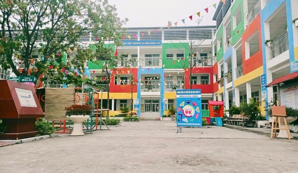 Trường Mầm non xã Tiến Thắng (huyện Mê Linh, TP Hà Nội) được xây dựng nhờ nguồn vốn hỗ trợ của quận Tây Hồ. Ảnh: Lâm Nguyễn