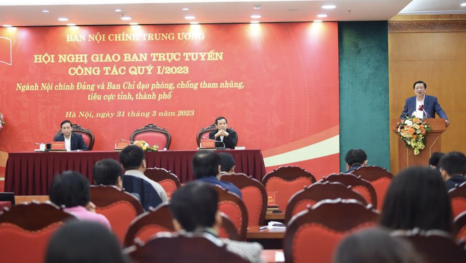 Quang cảnh hội nghị tại điểm cầu T.Ư.