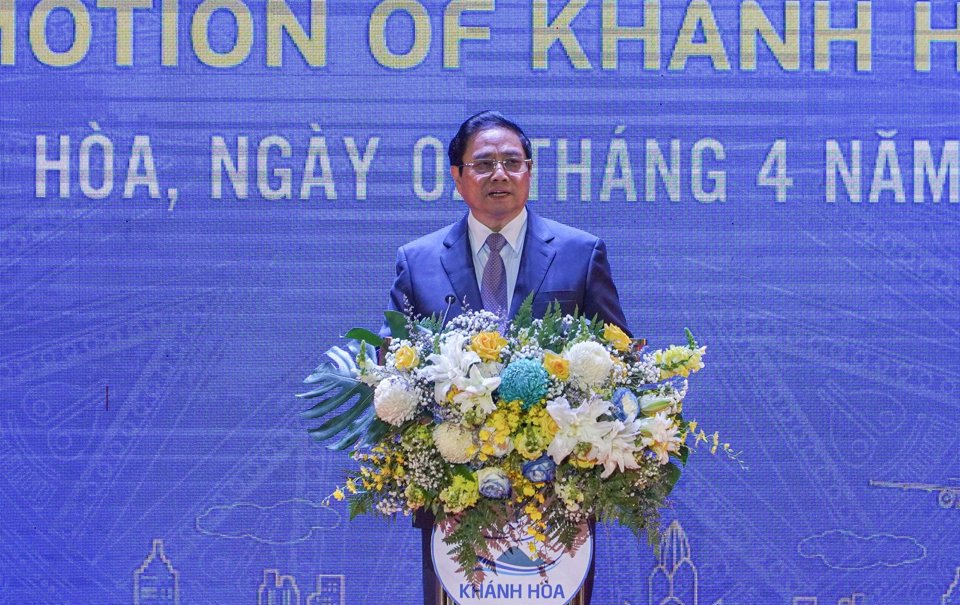 Thủ tướng Phạm Minh Ch&iacute;nh ph&aacute;t biểu tại Hội nghị. Ảnh: Trung Nh&acirc;n.