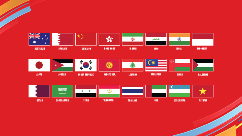 24 đội tuyển gi&agrave;nh quyền tham dự VCK Asian Cup 2023.