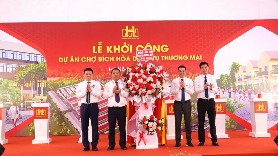 Hà Nội: Khởi công chợ đầu mối Bích Hòa rộng 5ha tại huyện Thanh Oai  - Ảnh 1