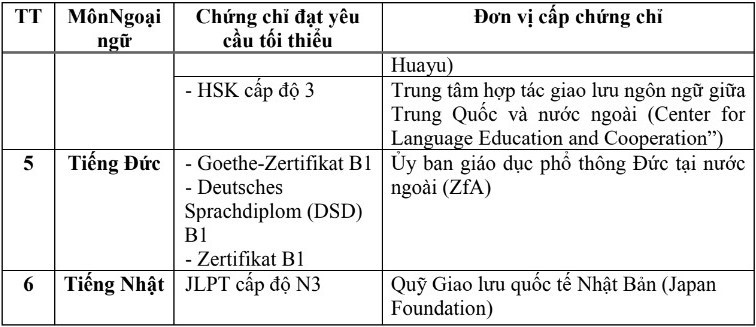 Chứng chỉ VSTEP chưa xuất hiện trong danh mục miễn thi ngoại ngữ tốt nghiệp - Ảnh 2