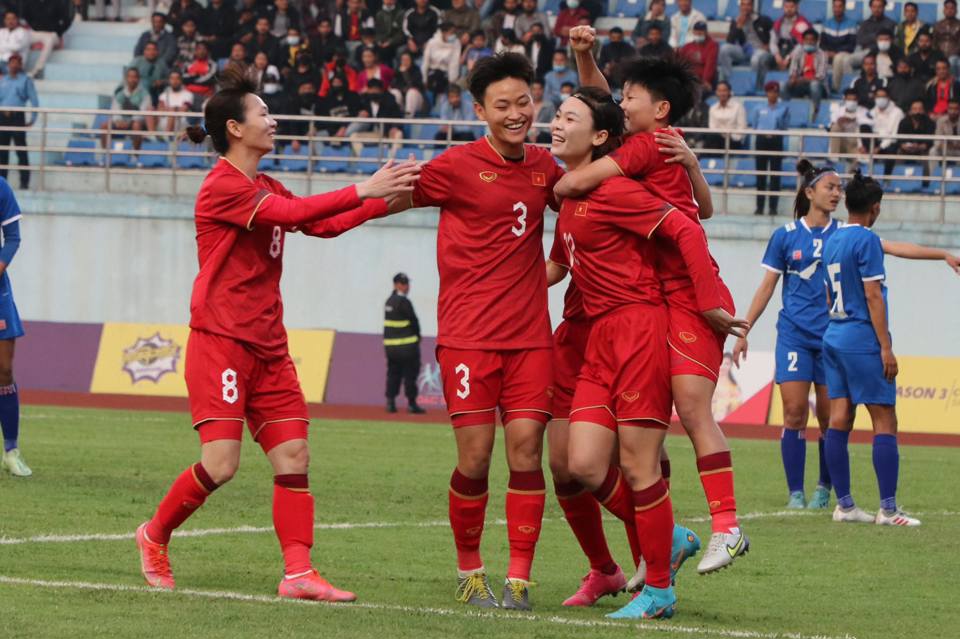 Tuyển nữ Việt Nam hướng tới SEA Games 32 v&agrave;&nbsp;VCK World Cup nữ 2023. Ảnh: VFF.