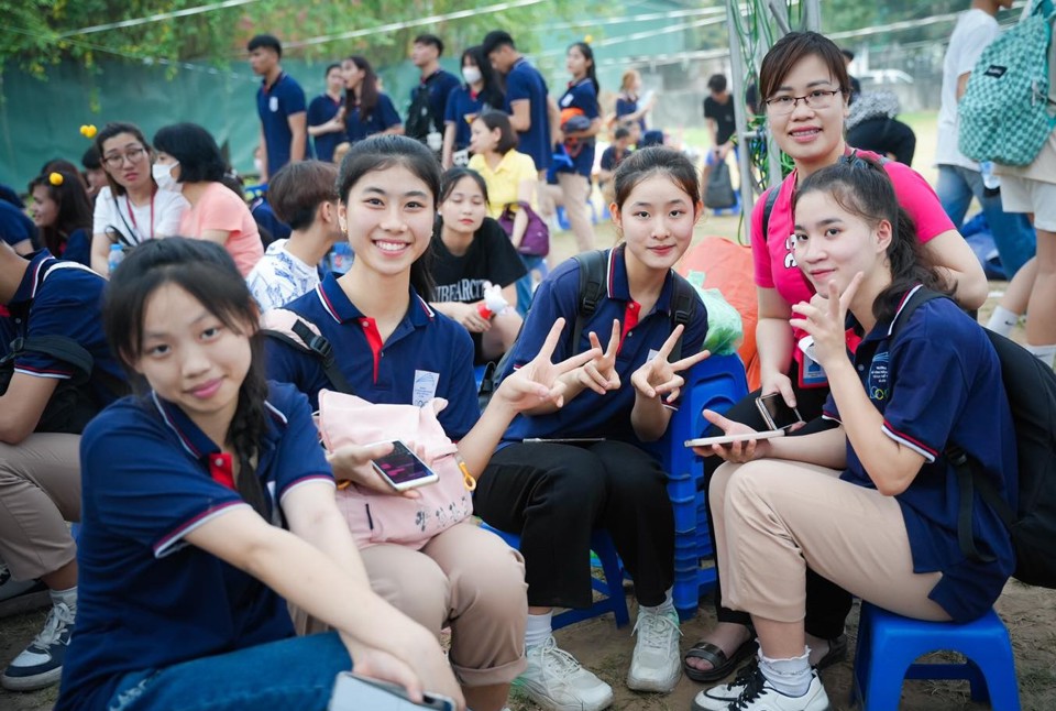 Học sinh Trường Phổ thông Năng khiếu Thể dục thể thao Hà Nội (Ảnh: FB NT)