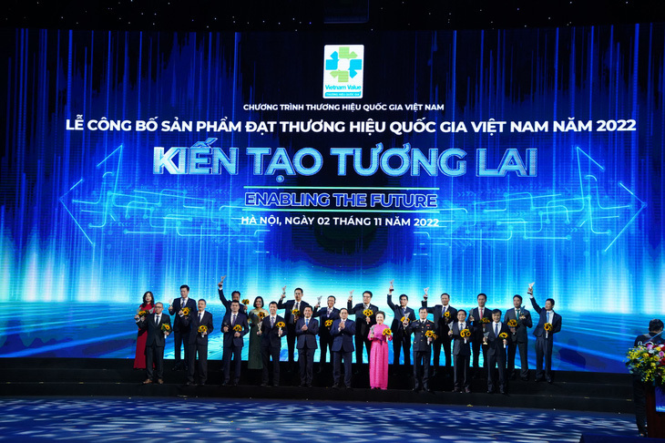 C&aacute;c thương hiệu quốc gia Việt Nam được vinh danh trong lễ c&ocirc;ng bố năm 2022. Ảnh: moit.gov.vn