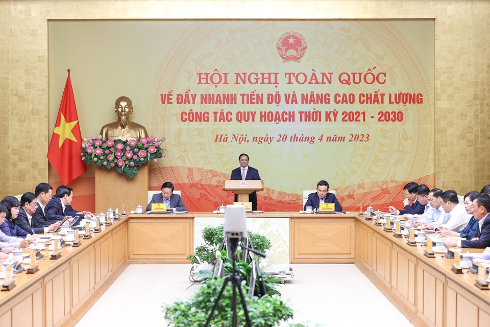 Thủ tướng Phạm Minh Ch&iacute;nh chủ tr&igrave; Hội nghị to&agrave;n quốc về đẩy nhanh tiến độ v&agrave; n&acirc;ng cao chất lượng c&ocirc;ng t&aacute;c quy hoạch thời kỳ 2021-2030