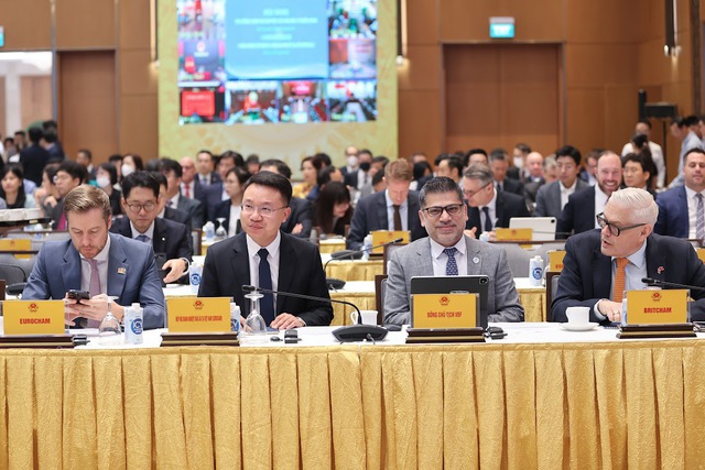 Đại diện c&aacute;c hiệp hội doanh nghiệp nước ngo&agrave;i tại Việt Nam tham dự Hội nghị - Ảnh: VGP