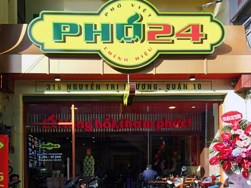 Phở 24 một trong những thương hiệu Việt th&agrave;nh c&ocirc;ng trong việc nhượng quyền thương hiệu. Ảnh: Ho&agrave;i Nam