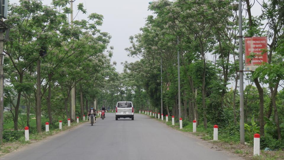 Đường giao th&ocirc;ng đi v&agrave;o khu trung t&acirc;m x&atilde; Đại Thắng ng&agrave;y một th&ecirc;m sạch đẹp.