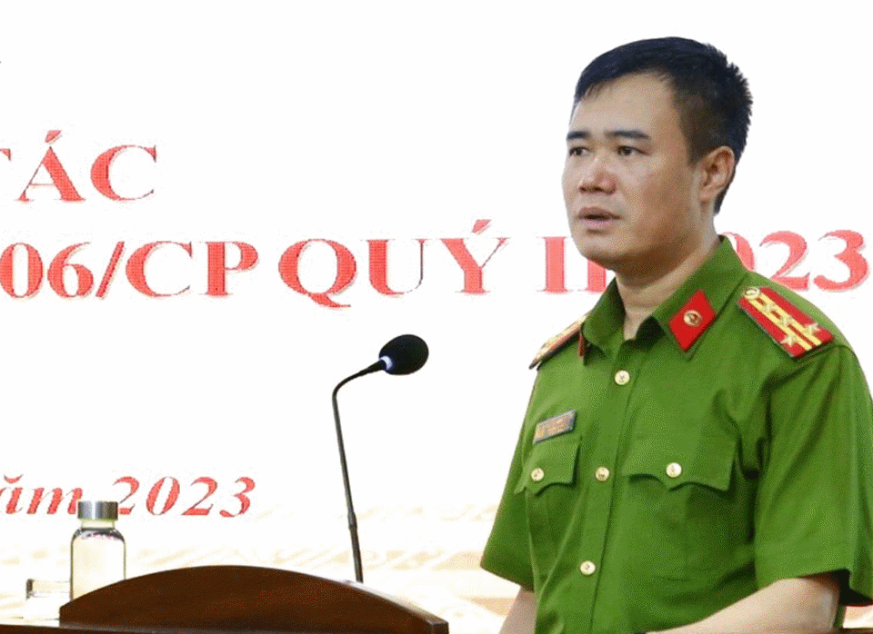 Đại t&aacute; Nguyễn Ngọc Quyền - Trưởng C&ocirc;ng an quận H&agrave; Đ&ocirc;ng.