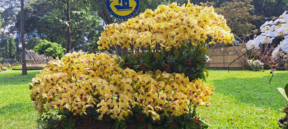Gian triển l&atilde;m hoa lan của huyện Củ Chi.&nbsp;(ảnh: T&acirc;n Tiến).