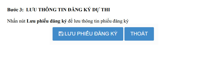 C&aacute;c bước hướng dẫn đăng k&yacute; dự thi theo hướng dẫn của Bộ GD&amp;ĐT.