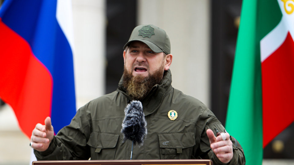 L&atilde;nh đạo Chechnya Ramzan Kadyrov. Ảnh: NYT