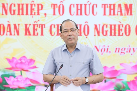 Ph&oacute; Chủ tịch Ủy ban T.Ư MTTQ Việt Nam Ho&agrave;ng C&ocirc;ng Thủy ph&aacute;t biểu