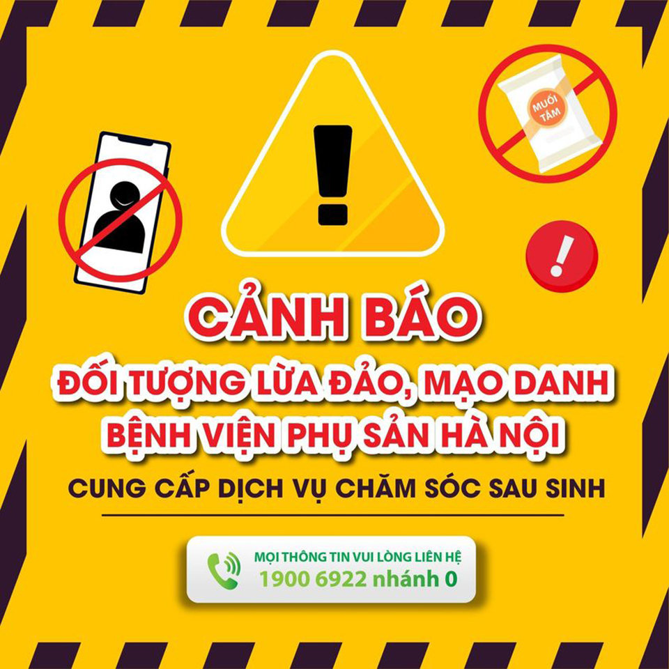 Cảnh giác đ&ocirc;́i tượng lừa đảo, mạo danh b&ecirc;̣nh vi&ecirc;̣n cung c&acirc;́p dịch cụ chăm sóc sau sinh.