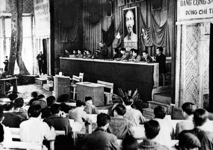 Đại hội Đảng to&agrave;n quốc lần thứ II tổ chức tại Chiến khu Việt Bắc (2/1951). (Ảnh: Tư liệu TTXVN)