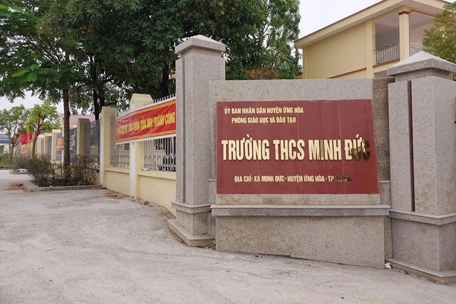 Trường THCS Minh Đức (x&atilde; Minh Đứng, Ứng Ho&agrave;).