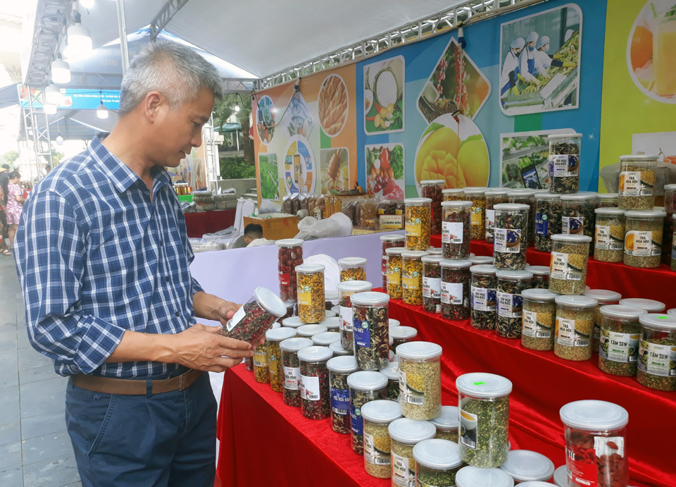 Người ti&ecirc;u d&ugrave;ng mua h&agrave;ng khuyến mại, giảm gi&aacute; tại sự kiện &ldquo;Ng&agrave;y hội khuyến mại h&agrave;ng ti&ecirc;u d&ugrave;ng v&agrave; n&ocirc;ng sản&rdquo;. Ảnh: Ho&agrave;i Nam