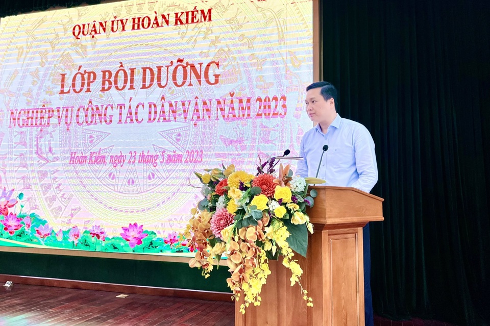 Quận Hoàn Kiếm: Bồi dưỡng nghiệp vụ công tác dân vận 2023 - Ảnh 1