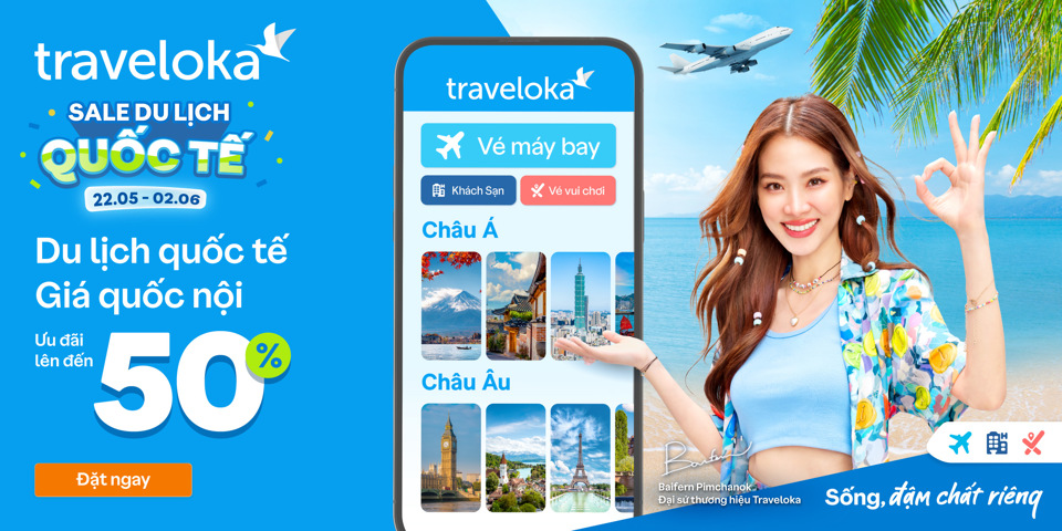 Sale du lịch quốc tế tại Traveloka mang đến nhiều ưu đ&atilde;i với mức giảm gi&aacute; l&ecirc;n tới 40%