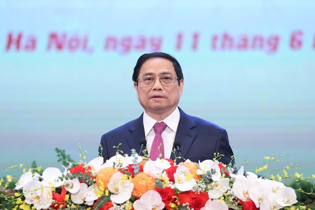 Thủ tướng Ch&iacute;nh phủ Phạm Minh Ch&iacute;nh ph&aacute;t biểu chỉ đạo tại Hội nghị (Ảnh: VGP/Nhật Bắc)