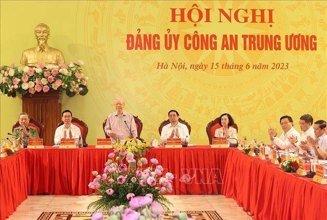 Tổng B&iacute; thư Nguyễn Ph&uacute; Trọng ph&aacute;t biểu chỉ đạo hội nghị. Ảnh: Tr&iacute; Dũng/TTXVN