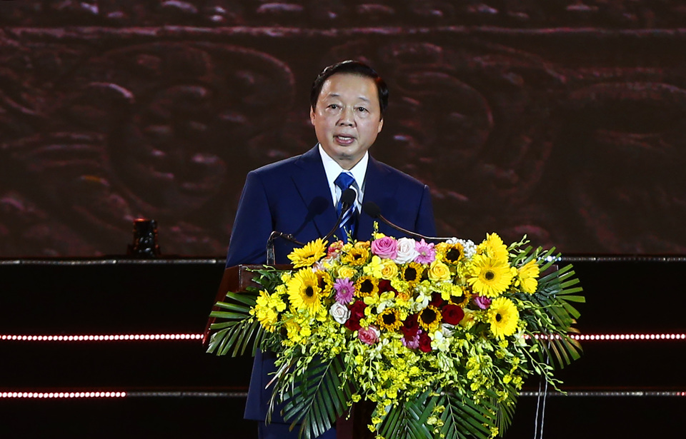 Ph&oacute; Thủ tướng Trần Hồng H&agrave; ph&aacute;t biểu tại buổi lễ.