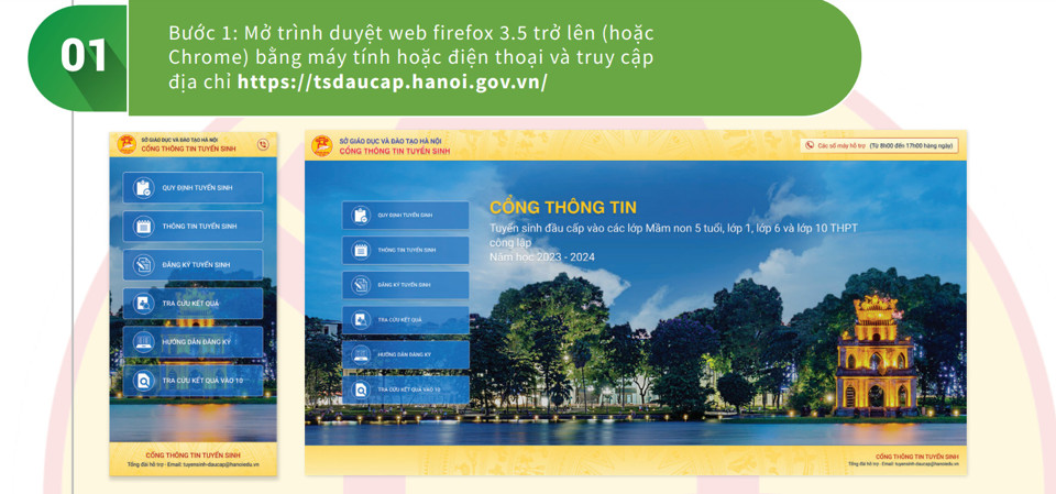 Sở GD&ĐT Hà Nội hướng dẫn quy trình đăng ký tuyển sinh đầu cấp - Ảnh 1