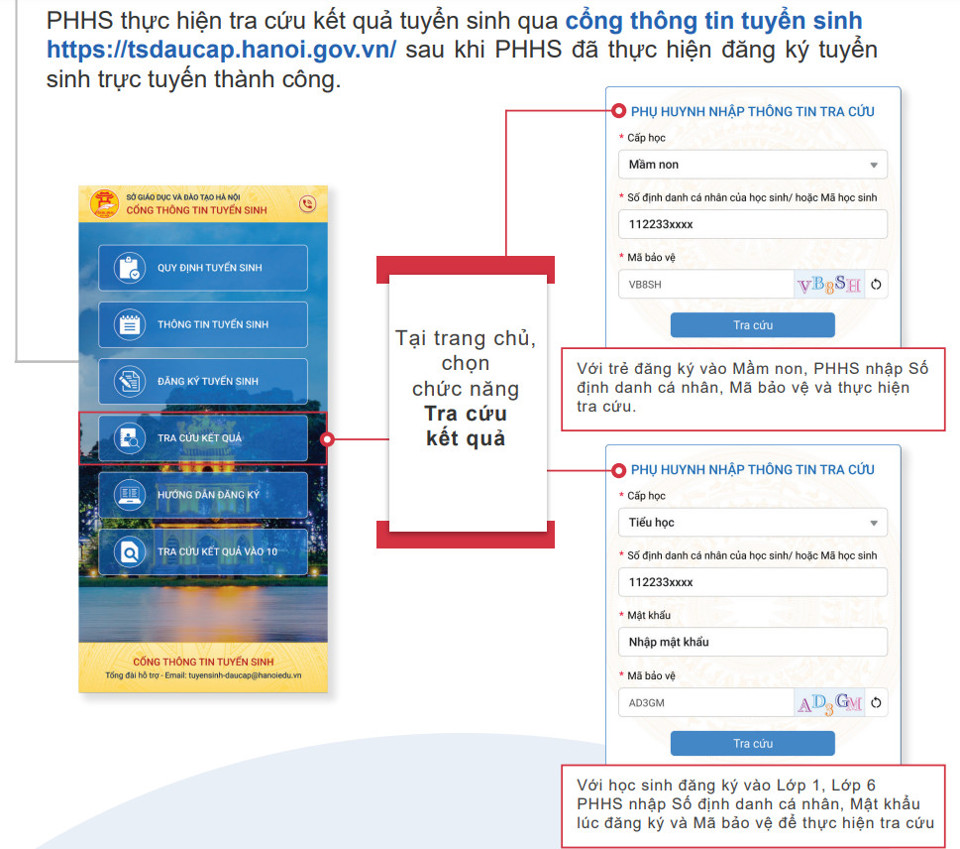 Quy tr&igrave;nh đăng k&yacute; tuyển sinh đầu cấp do Sở GD&amp;ĐT hướng dẫn.