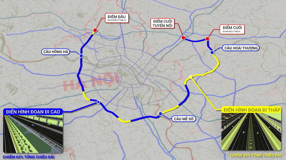 Đường V&agrave;nh đai 4 sẽ l&agrave; động lực ph&aacute;t triển kinh tế - x&atilde; hội cho H&agrave; Nội v&agrave; c&aacute;c tỉnh l&acirc;n cận. Ảnh: Chiến C&ocirc;ng