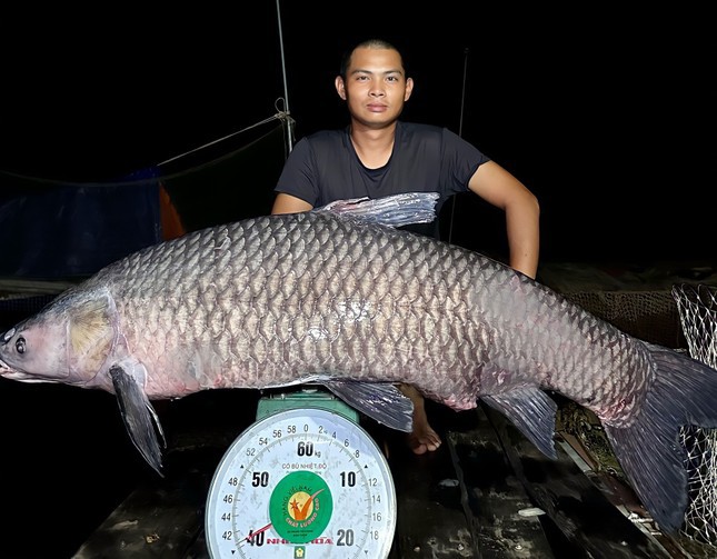 &ldquo;Thuỷ qu&aacute;i&rdquo; Khe L&agrave; m&agrave; Kh&aacute;nh Ho&agrave; c&acirc;u được ng&agrave;y 15.6.2023. Ảnh Hữu Ph&uacute;