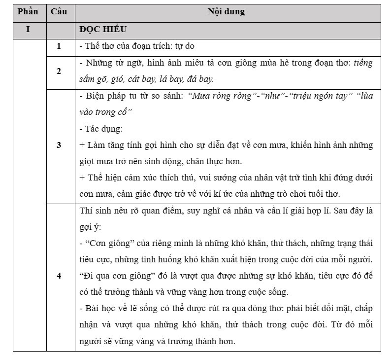 Gợi ý đáp án môn Ngữ văn - Kỳ thi tốt nghiệp THPT 2023 - Ảnh 1