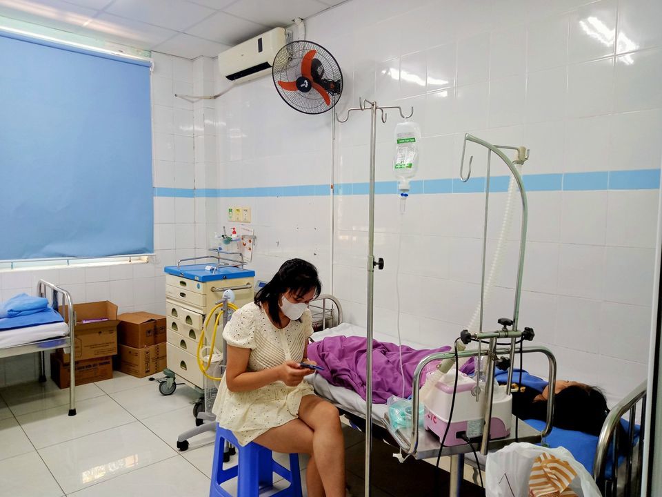 Bệnh nhân bị ngộ độc thực phẩm điều trị ở Bệnh viện 119 (Bộ Công an) tại Đà Nẵng.
