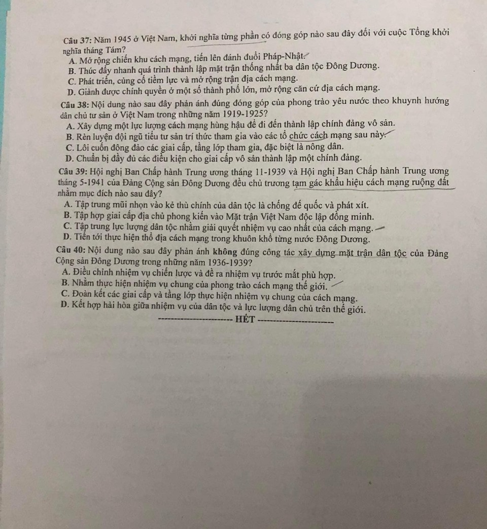 Đề và đáp án môn Lịch sử - Kỳ thi tốt nghiệp THPT 2023 - Ảnh 4