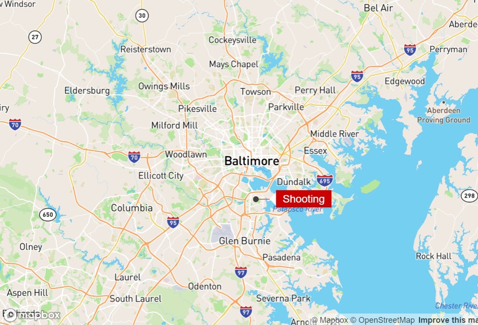 Cho đến nay c&oacute; 30 nạn nh&acirc;n thương vong trong vụ xả s&uacute;ng tại Baltimore. Ảnh: CNN