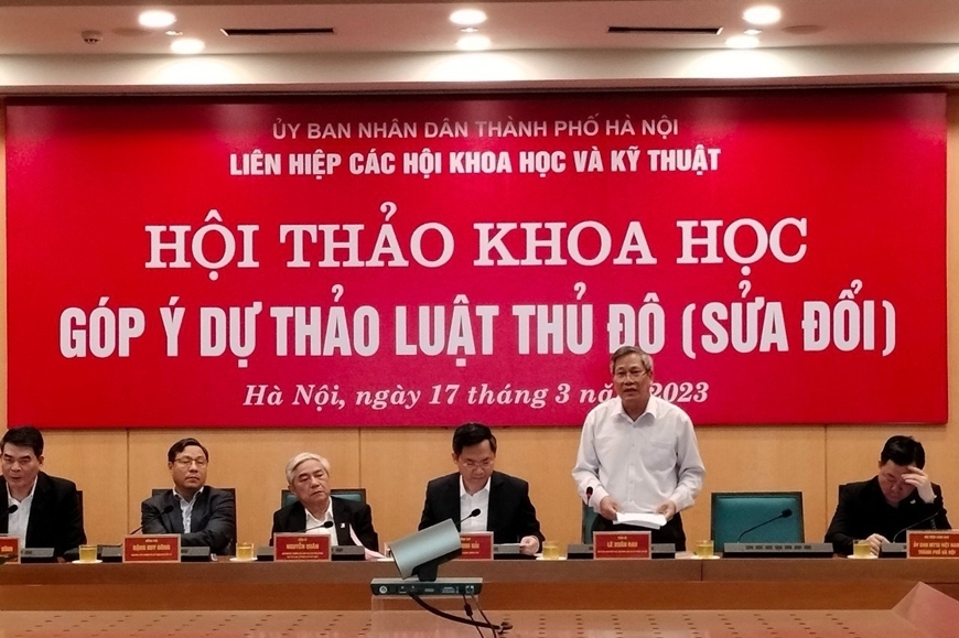 Hà Nội tổ chức Hội thảo góp ý xây dựng quy hoạch, Luật Thủ đô(sửa đổi) - Ảnh 1