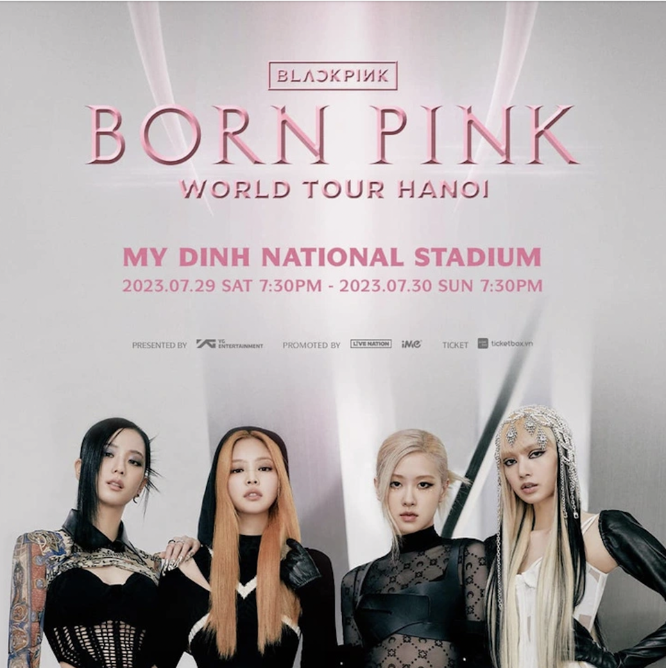 Poster đ&ecirc;m nhạc "Born Pink" của BlackPink.
